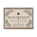 HealthHeaven Woven Blanket — Inspirational Mind Body Soul Throw