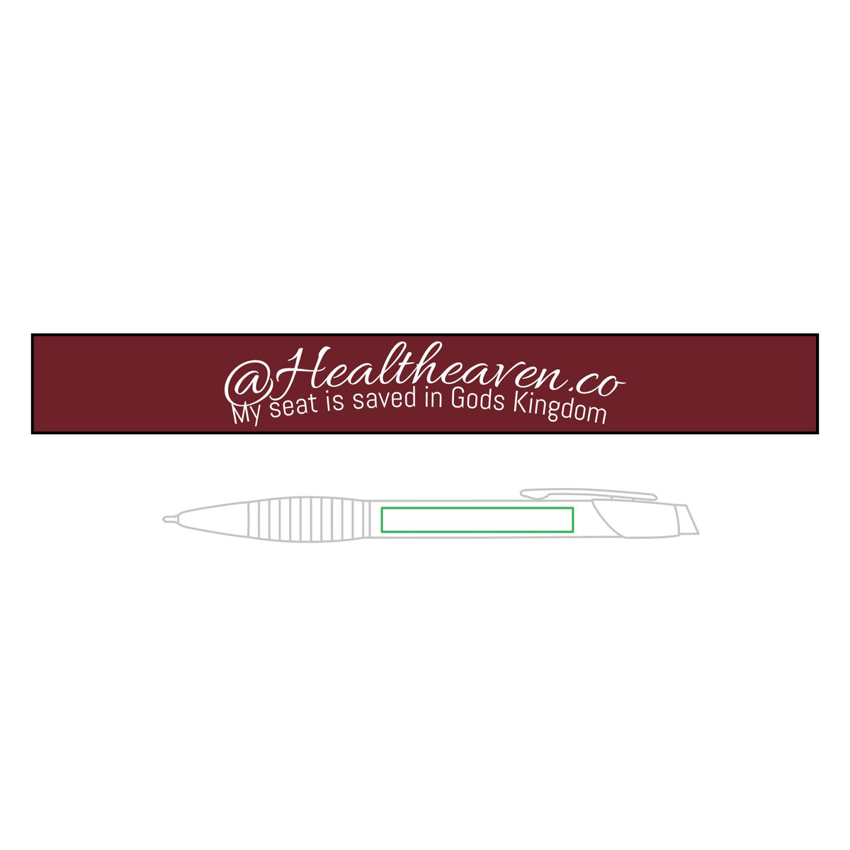 Healtheaven Engravable Brass Ballpoint Pen — Personalized ‘God Is With Me’ Gift