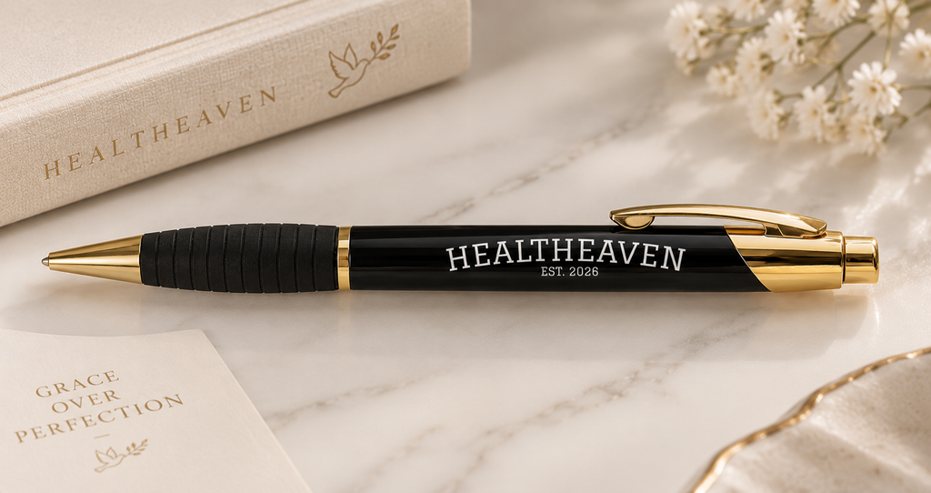Healtheaven Engravable Brass Ballpoint Pen — Personalized ‘God Is With Me’ Gift