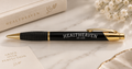 Healtheaven Engravable Brass Ballpoint Pen — Personalized ‘God Is With Me’ Gift
