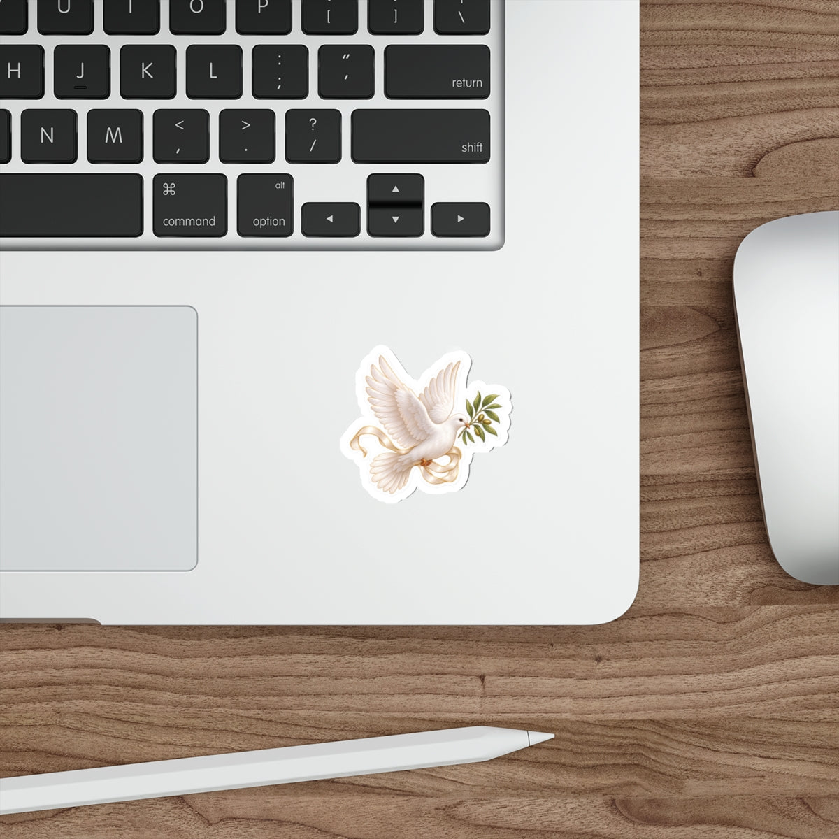 Dove with Olive Branch Die-Cut Sticker — Peace Symbol Vinyl Decal