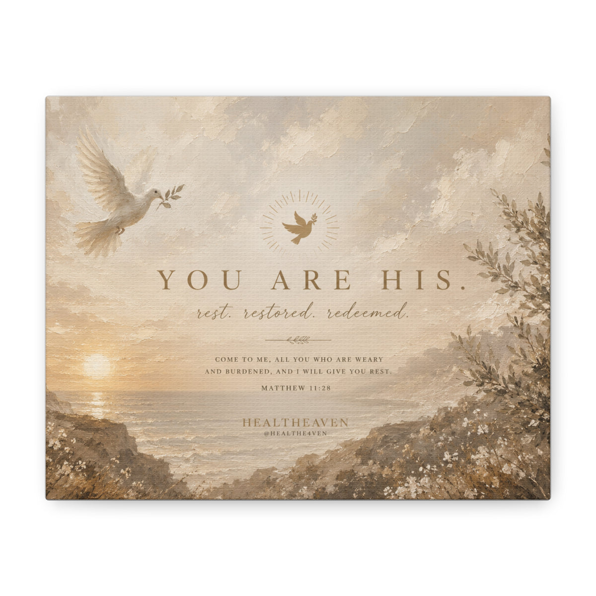 You Are His Canvas Wall Art – Inspirational Christian Scripture Canvas
