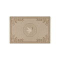 Dove & Olive Branch Outdoor Rug — Neutral Coastal Patio Mat