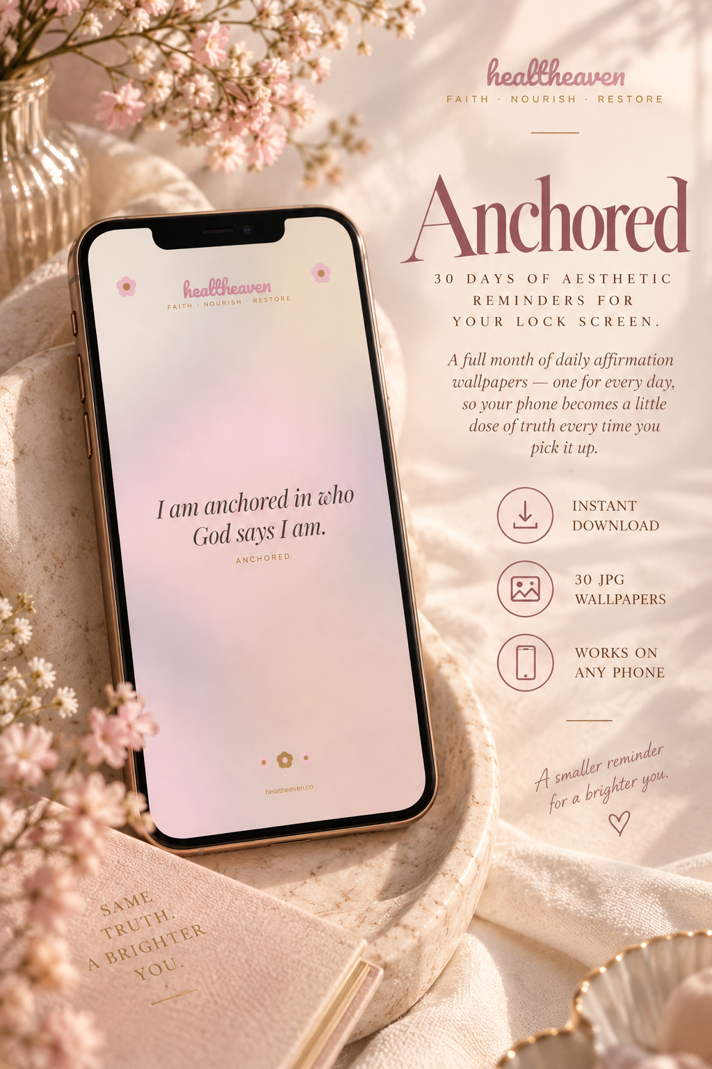 Anchored — 30 Daily Affirmation Wallpapers