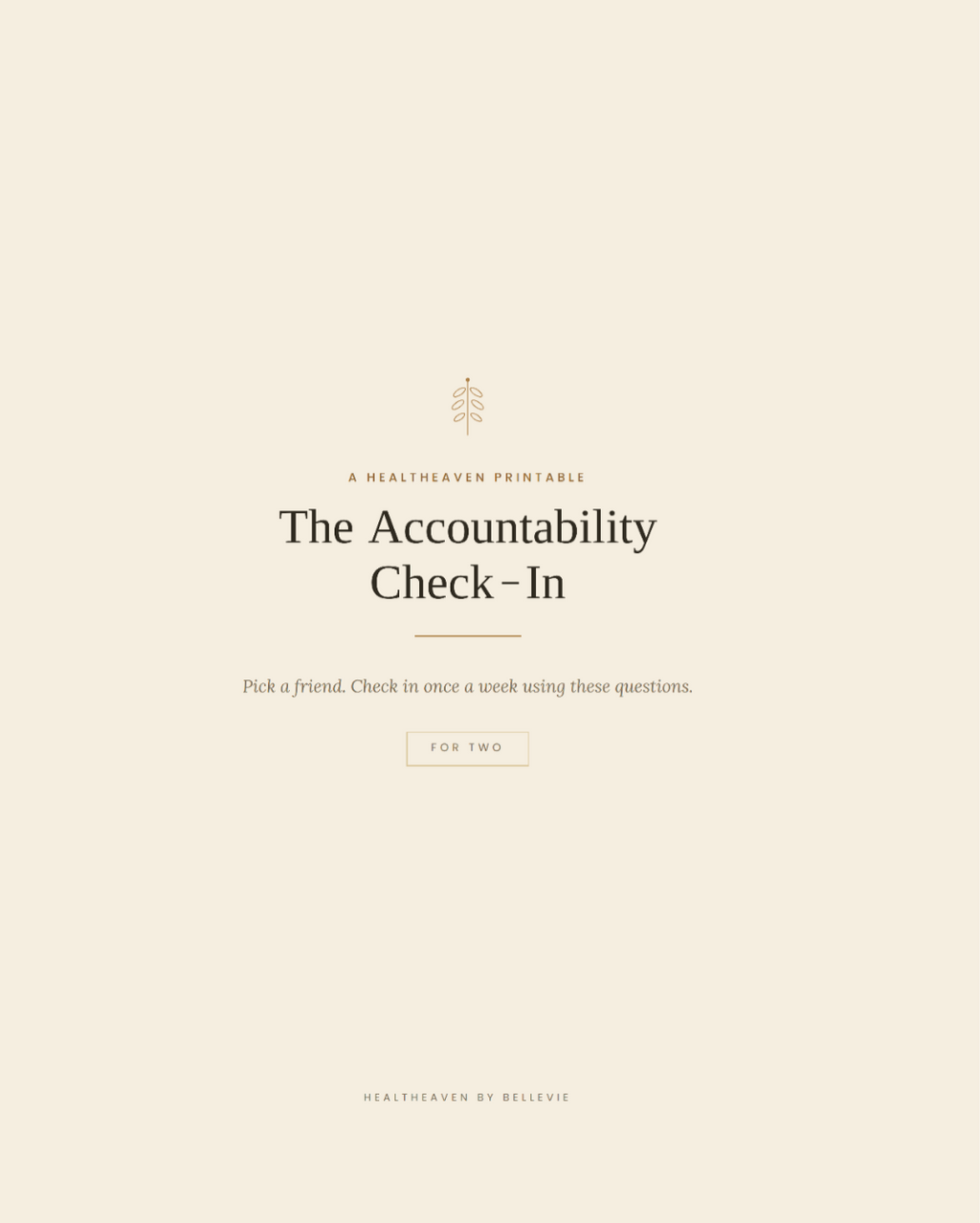 The Accountability Check In
