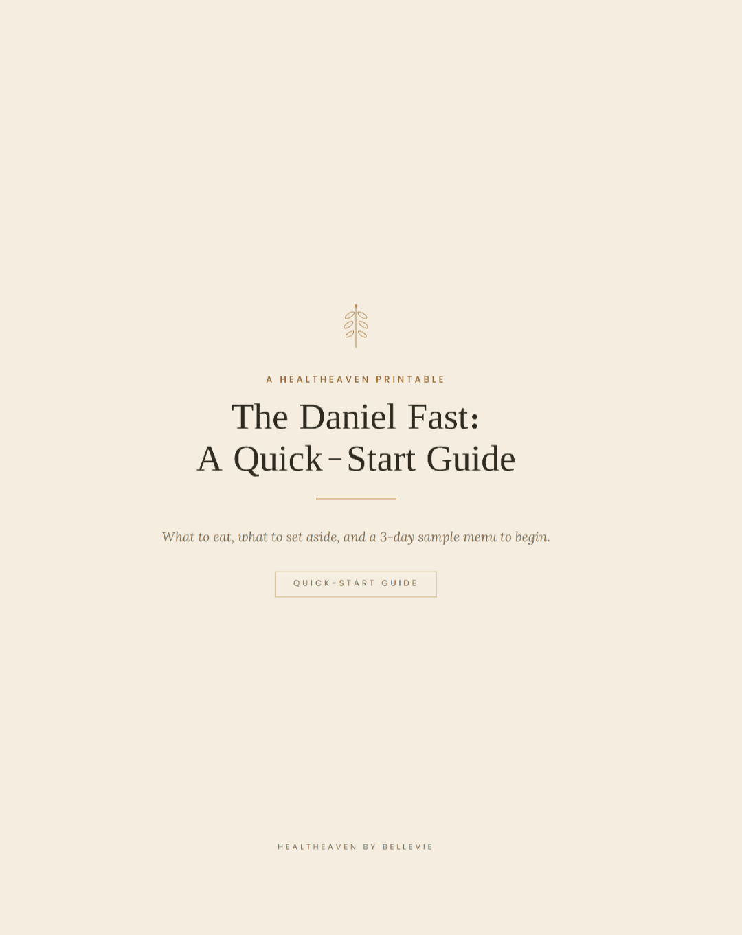 Daniel Fast - A Quick Start Guide